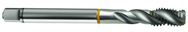 M18x2.5 6H 4-Flute Cobalt Yellow Ring Semi-Bottoming 40 degree Spiral Flute Tap-Bright - Caliber Tooling