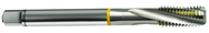 M10x1.25 6H 3-Flute Cobalt Yellow Ring Semi-Bottoming 15 degree Spiral Flute Tap-Bright - Caliber Tooling