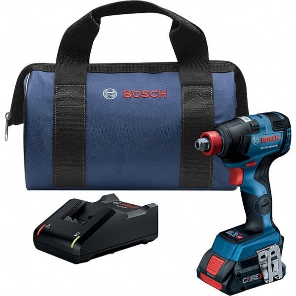 Bosch - 18 Volt, 1/4" Drive, 1,800 In/Lb Torque, Cordless Impact Driver - Pistol Grip Handle, 1100, 2300, 3400 RPM, 2 Lithium-Ion Batteries Included - Caliber Tooling