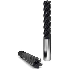 Corner Radius End Mill: 3/8″ Dia, 1/2″ LOC, 0.01″ Radius, 5 Flutes, Solid Carbide 2″ OAL, 3/8″ Shank Dia, 38 ° Helix, AlCr Coated, Corner Radius End, Centercutting, Series 1035