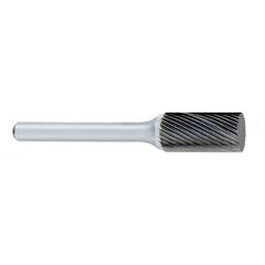 ‎SA-5F -12mm × 12mm LOC × 6mm Shank × 50mm OAL Cylindrical Carbide Medium Right Hand Spiral Burr - Caliber Tooling