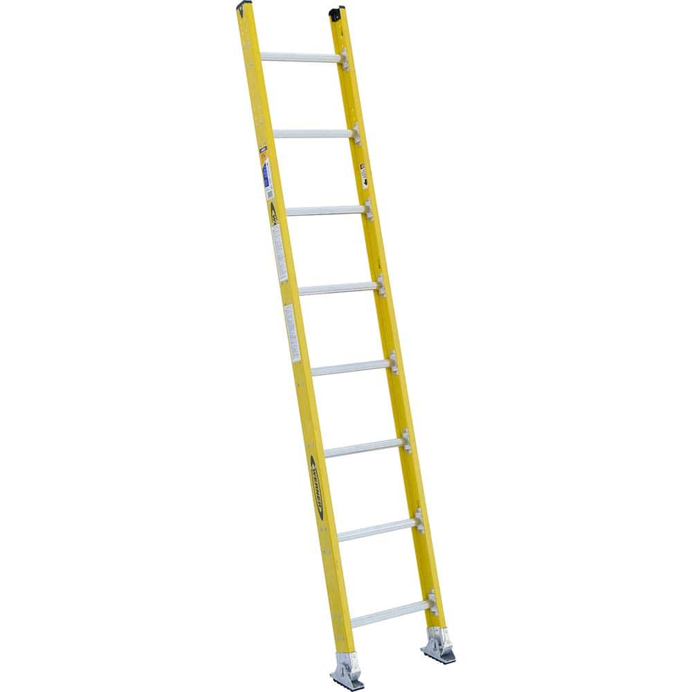 Werner - Step Ladders; Type: Round Rung ; Height (Feet): 8 ; Industry Rating: Type IAA ; Load Capacity (Lb.): 375.000 ; Material: Fiberglass ; Number of Steps / Rungs: 8 - Exact Industrial Supply