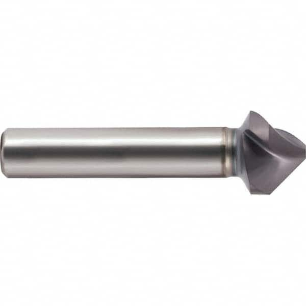 Guhring - 8mm Head Diam, 6mm Shank Diam, 3-Flute 90° Cobalt Countersink - Caliber Tooling