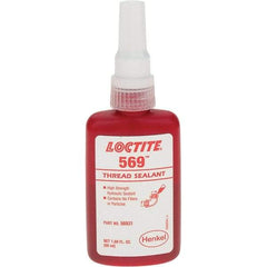 Loctite - 50 mL Bottle, Red Low Strength Threadlocker - Series 569 - Caliber Tooling