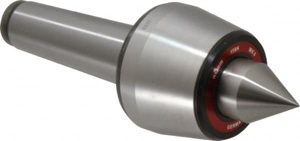 Rohm - MT5 Taper Shank, 3.543" Head Diam 2,000 Lb Capacity Live Center - 3,000 Max RPM, 2.764" Head Length, 1.5748" Point Diam, 1.988" Point Len, 4,400 Lb Max Workpc, 10.177" OAL, Standard Point - Caliber Tooling