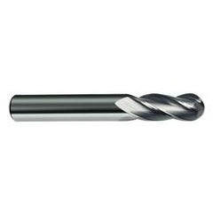 1/4" Dia. - 2-1/2" OAL - 30 Helix Bright CBD Ball Nose EM - 4 FL - Caliber Tooling