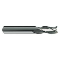 3/8 Dia. x 3 Overall Length 3-Flute Square End Solid Carbide SE End Mill-Round Shank-Center Cut-Uncoated - Caliber Tooling