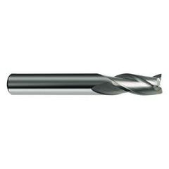 7/16 Dia. x 2-3/4 Overall Length 3-Flute Square End Solid Carbide SE End Mill-Round Shank-Center Cut-Uncoated - Caliber Tooling