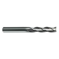 1/4 Dia. x 4 Overall Length 3-Flute Square End Solid Carbide SE End Mill-Round Shank-Center Cut-Uncoated - Caliber Tooling