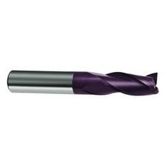 1/2 Dia. x 3 Overall Length 3-Flute Square End Solid Carbide SE End Mill-Round Shank-Center Cut-Firex - Caliber Tooling