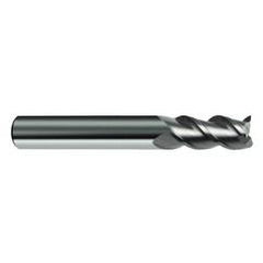 1/2" Dia. - 3" OAL - 45° Helix Bright Carbide End Mill - 3 FL - Caliber Tooling