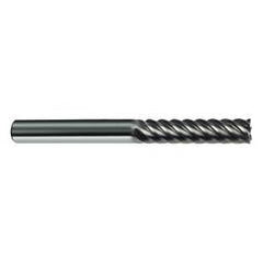 3/8" Dia. - 3" OAL - 45° Helix Bright Carbide End Mill - 6 FL - Caliber Tooling