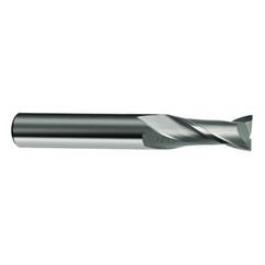 8.5mm Dia. x 67mm Overall Length 2-Flute Square End Solid Carbide SE End Mill-Round Shank-Center Cut-Uncoated - Caliber Tooling