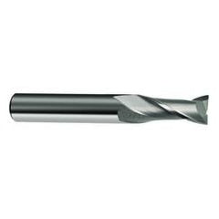 7mm Dia. x 60mm Overall Length 2-Flute Square End Solid Carbide SE End Mill-Round Shank-Center Cut-Uncoated - Caliber Tooling