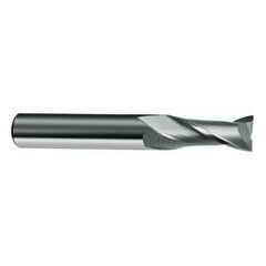 16mm Dia. x 92mm Overall Length 2-Flute Square End Solid Carbide SE End Mill-Round Shank-Center Cut-Uncoated - Caliber Tooling
