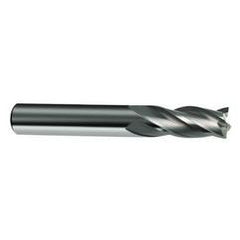 4.5mm Dia. x 50mm Overall Length 4-Flute Square End Solid Carbide SE End Mill-Round Shank-Center Cut-Uncoated - Caliber Tooling