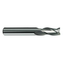 12mm Dia. x 83mm Overall Length 3-Flute Square End Solid Carbide SE End Mill-Round Shank-Center Cut-Firex - Caliber Tooling