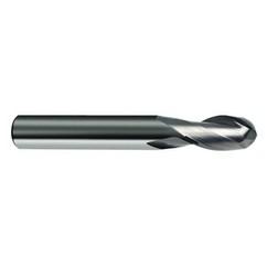 1/4" Dia. - 2-1/2" OAL - 30 Helix Bright CBD Ball Nose EM - 2 FL - Caliber Tooling