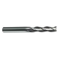 3mm Dia. x 75mm Overall Length 3-Flute Square End Solid Carbide SE End Mill-Round Shank-Center Cut-Firex - Caliber Tooling