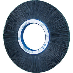 PFERD - Wheel Brushes; Outside Diameter (Inch): 14 ; Wire Type: Crimped; Round ; Fill Material: Nylon; Silicon Carbide ; Trim Length (Inch): 3-1/2 ; Filament Wire Diameter Range: 0.0200-0.0299 ; Maximum RPM: 1800.000 - Exact Industrial Supply