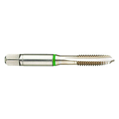 ‎5-40 3FL 2B Cobalt Spiral Point Plug Green Ring Tap-Bright Finish - Caliber Tooling