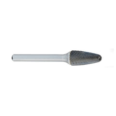 ‎SF-1 -1/4 × 5/8 LOC × 1/4 Shank × 2 OAL Round Nose Tree Carbide Medium Right Hand Spiral Burr - Caliber Tooling