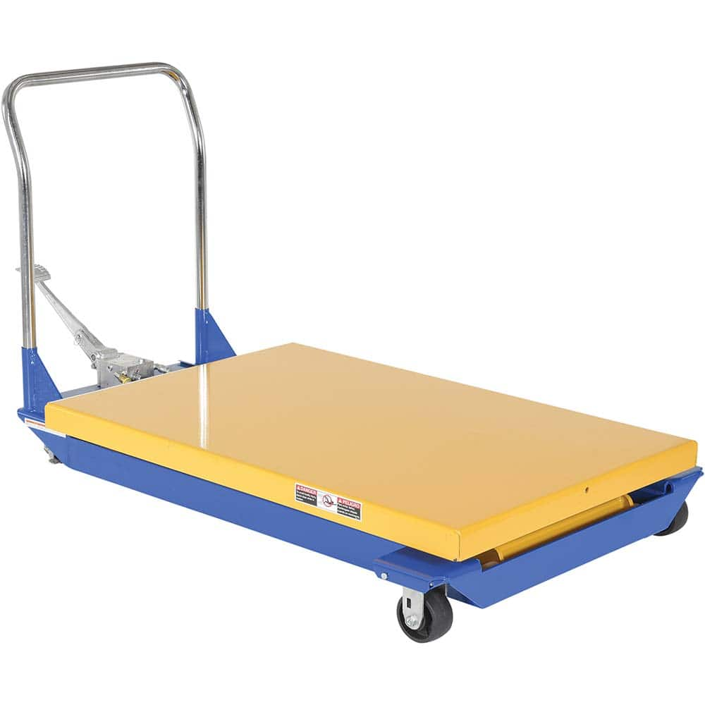 Vestil - Lifting Tables; Type: Scissor Cart ; Lift Style: Scissor ; Style: Foot Pump ; Load Capacity (Lb.): 1000.000 ; Minimum Height (Inch): 10-1/2 ; Lift Height (Inch): 42-1/2 - Exact Industrial Supply