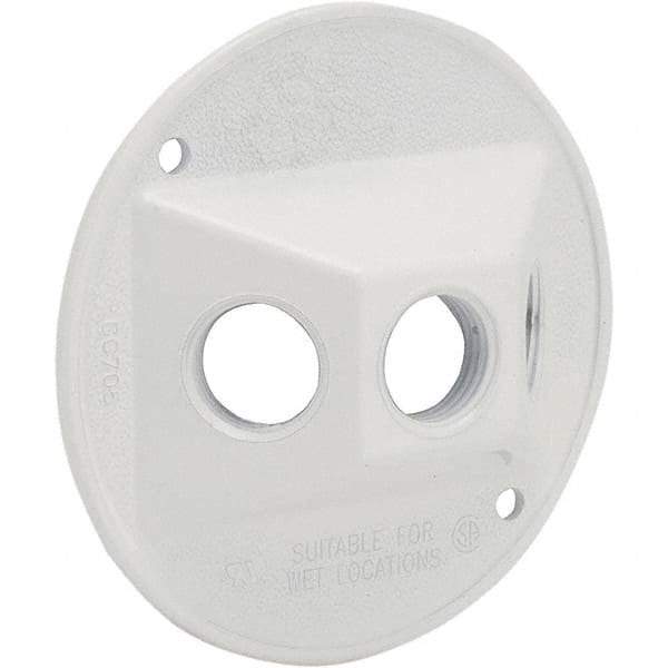 Hubbell-Raco - Weatherproof Box Covers Cover Shape: Round Number of Holes in Outlet: 3 - Caliber Tooling