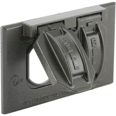 Hubbell-Raco - Weatherproof Box Covers Cover Shape: Rectangle Number of Holes in Outlet: 2 - Caliber Tooling