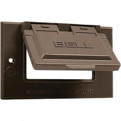 Hubbell-Raco - Weatherproof Box Covers Cover Shape: Rectangle Number of Holes in Outlet: 1 - Caliber Tooling