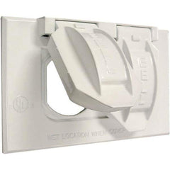 Hubbell-Raco - Weatherproof Box Covers Cover Shape: Rectangle Number of Holes in Outlet: 2 - Caliber Tooling