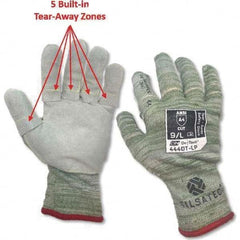 Tilsatec - Size L (9), ANSI Cut Lvl A4, Puncture Lvl 4, Abrasion Lvl 4, Cut & Puncture Resistant Gloves - Caliber Tooling