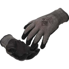 Tilsatec - Size M (8), ANSI Cut Lvl A5, Puncture Lvl 3, Abrasion Lvl 4, Micro-Foam Nitrile Coated Cut & Puncture Resistant Gloves - Caliber Tooling