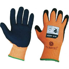 Tilsatec - Size 3XL (12), ANSI Cut Lvl A8, Puncture Lvl 4, Abrasion Lvl 4, Micro-Foam Nitrile Coated Cut & Puncture Resistant Gloves - Caliber Tooling