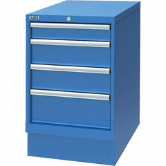 LISTA - 4 Drawer, 29 Compartment Bright Blue Steel Modular Storage Cabinet - Caliber Tooling