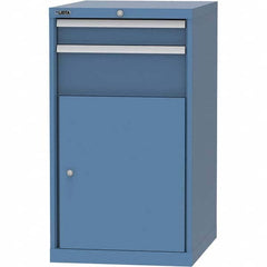 LISTA - 4 Drawer, 99 Compartment Bright Blue Steel Modular Storage Cabinet - Caliber Tooling