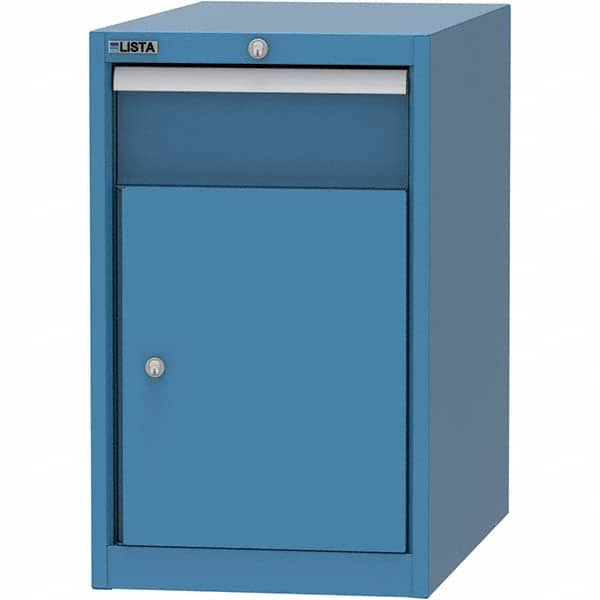 LISTA - 1 Drawer, 45 Compartment Bright Blue Steel Modular Storage Cabinet - Caliber Tooling