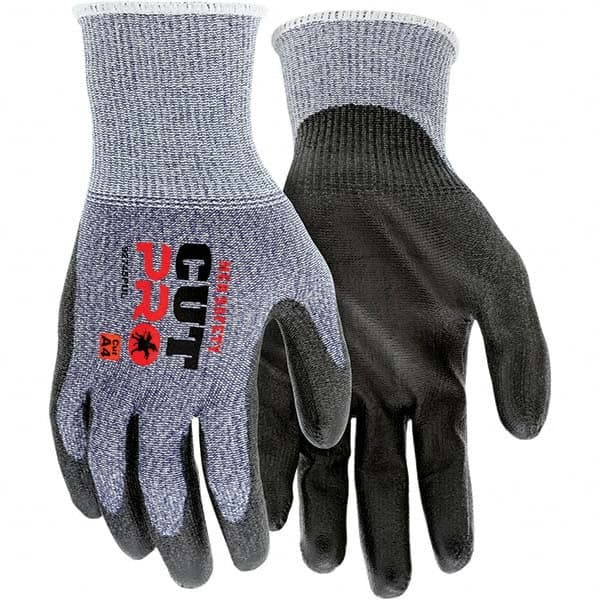 MCR Safety - Size M, ANSI Cut Lvl A4, Puncture Lvl 3, Polyurethane Coated Cut & Puncture Resistant Gloves - Caliber Tooling