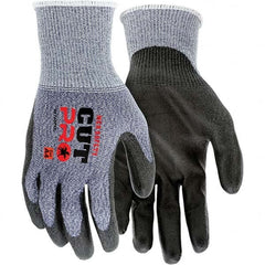 MCR Safety - Size M, ANSI Cut Lvl A4, Puncture Lvl 3, Polyurethane Coated Cut & Puncture Resistant Gloves - Caliber Tooling