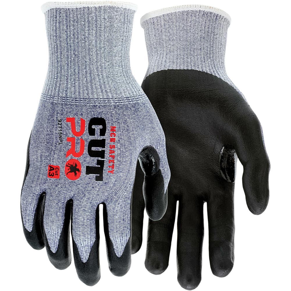 MCR Safety - Size S, ANSI Cut Lvl A3, Puncture Lvl 4, Abrasion Lvl 4, Nitrile Coated Cut & Puncture Resistant Gloves - Caliber Tooling