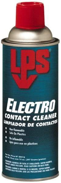 LPS - 14 Ounce Aerosol Contact Cleaner - 22 kV Dielectric Strength, Nonflammable, Plastic Safe - Caliber Tooling