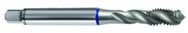 M8x1.25 6H 3-Flute PM Cobalt Blue Ring Semi-Bottoming 40 degree Spiral Flute Tap-Bright - Caliber Tooling