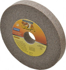 Norton - 80 Grit Aluminum Oxide Type 1 Internal Grinding Wheel - 4" Diam x 3/4" Hole x 1/2" Thick, 8,120 Max RPM, Type 1 Medium Grade, K Hardness, Vitrified Bond, No Recess - Caliber Tooling