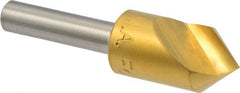 M.A. Ford - 1/2" Head Diam, 1/4" Shank Diam, 1 Flute 82° High Speed Steel Countersink - Caliber Tooling