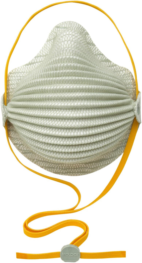 Moldex - Disposable Respirators & Masks; Type: Disposable ; NIOSH Classification: N95 ; Application: Dust ; Size: Universal ; Features: Exclusive Easy-Breathing Wave Design. SmartStrap allows you to Adjust For A Custom Fit ; Strap Type: Elastic - Exact Industrial Supply