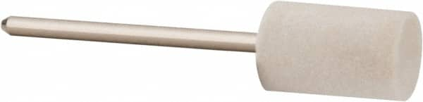 Value Collection - 3/8" Diam, 3/32" Shank Diam, Cylinder Shaped Mounted Bob - Hard Density, 5/8" Head Length, 2" Shank Length, Wool Felt - Caliber Tooling