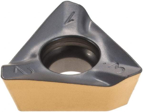 Iscar - HM390 TDKT1505 Grade IC830 Carbide Milling Insert - TiAlN/TiN Finish, 0.2303" Thick, 0.449" Inscribed Circle, 0.8mm Corner Radius - Caliber Tooling