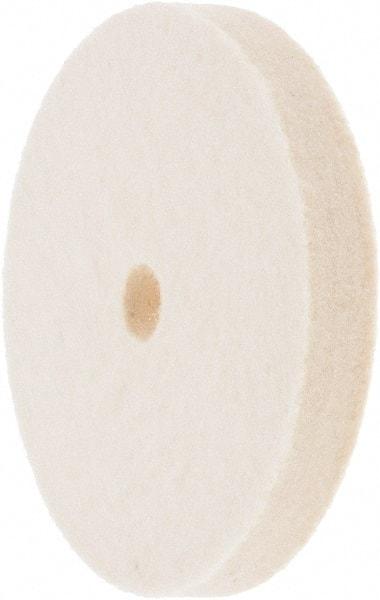 Value Collection - 4" Diam x 1/2" Thick Unmounted Buffing Wheel - 1 Ply, Polishing Wheel, 1/2" Arbor Hole, Medium Density - Caliber Tooling