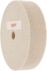 Value Collection - 4" Diam x 1" Thick Unmounted Buffing Wheel - 1 Ply, Polishing Wheel, 1/2" Arbor Hole, Medium Density - Caliber Tooling