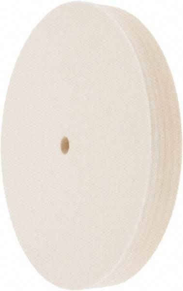 Value Collection - 8" Diam x 1" Thick Unmounted Buffing Wheel - 1 Ply, Polishing Wheel, 1/2" Arbor Hole, Medium Density - Caliber Tooling